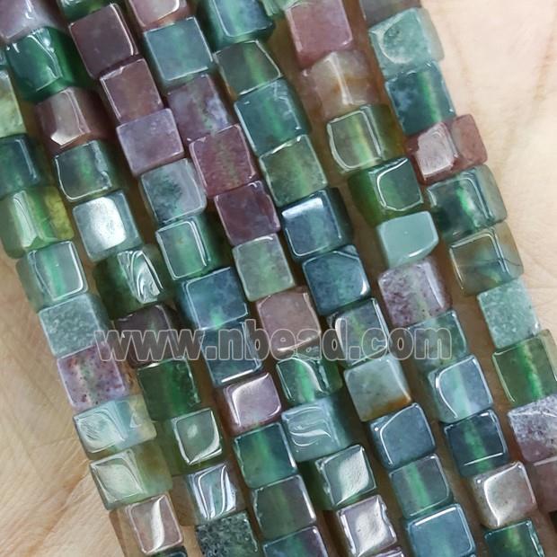 Indian Agate Cube Beads