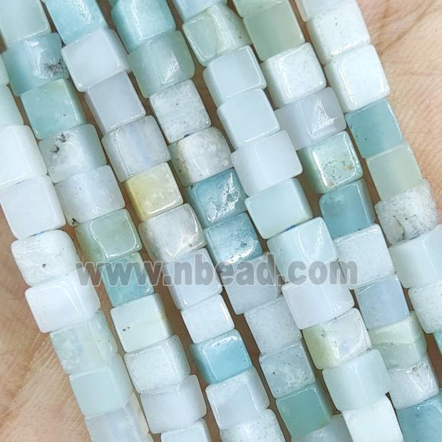 Blue Amazonite Cube Beads