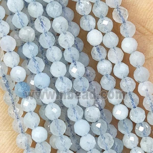 Natural Aquamarine Beads Faceted Round