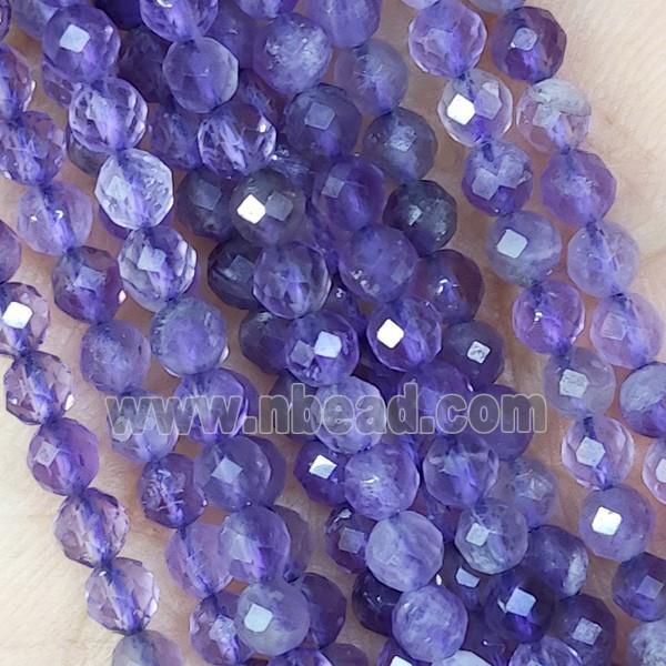Natural Amethyst Beads Purple Faceted Round