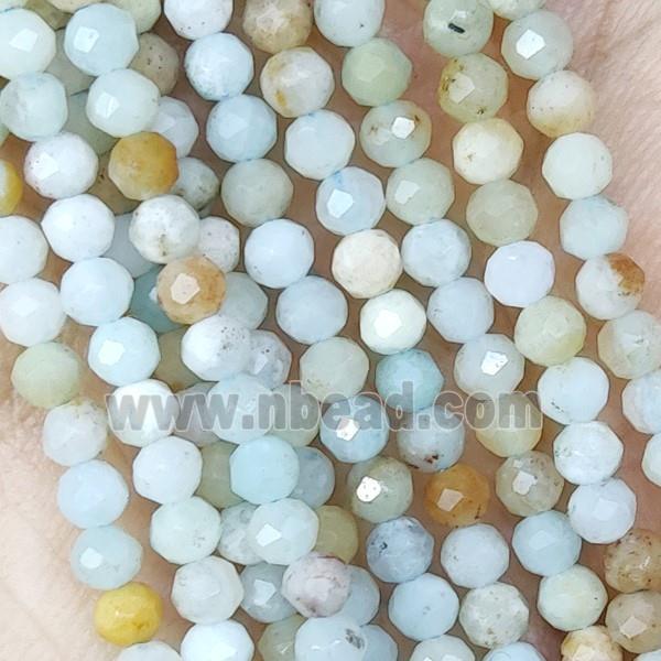 Multicolor Amazonite Beads Faceted Round