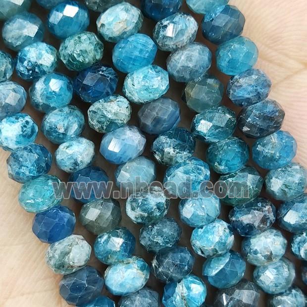 Blue Apatite Beads Faceted Rondelle