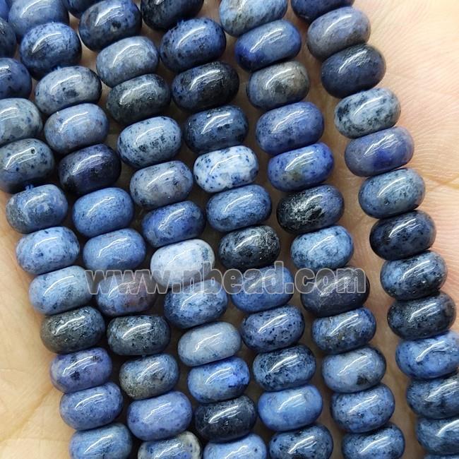 Blue Dumortierite Beads Smooth Rondelle