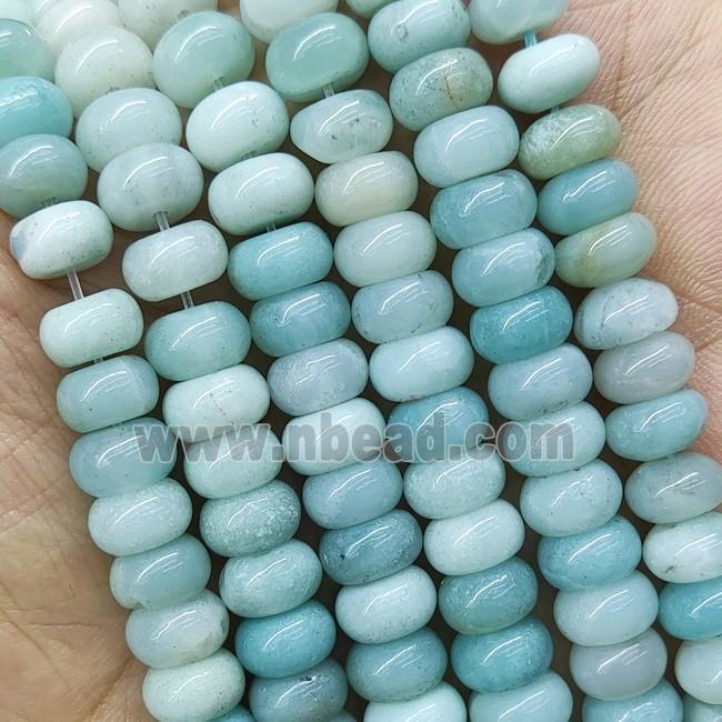Blue Amazonite Beads Smooth Rondelle