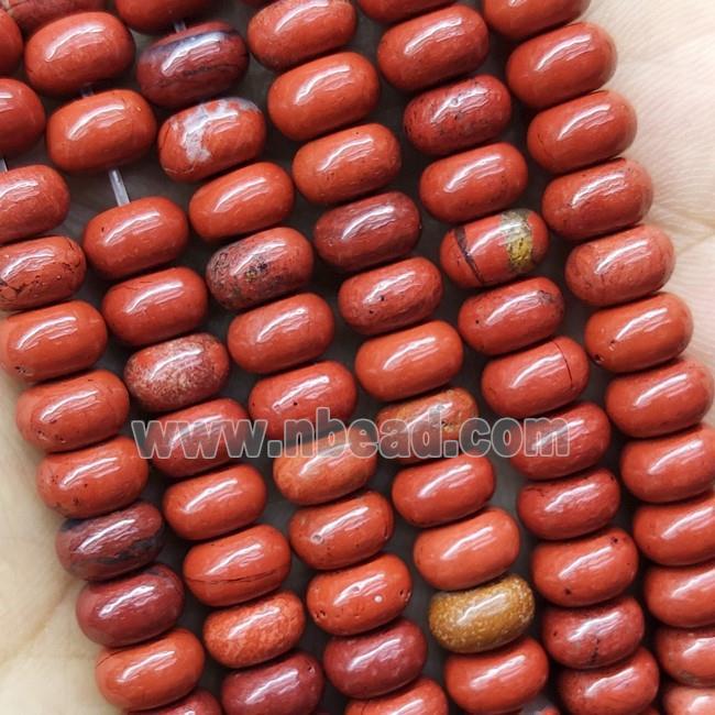 Red Jasper Rondelle Beads Smooth