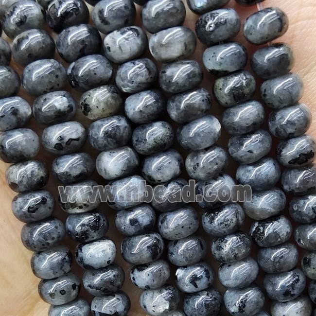Black Labradorite Rondelle Beads Smooth