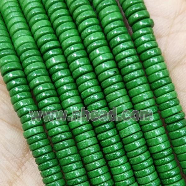 Mint Green Oxidative Agate Heishi Spacer Beads