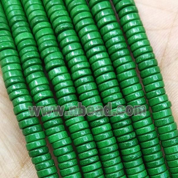 Green Oxidative Agate Heishi Beads