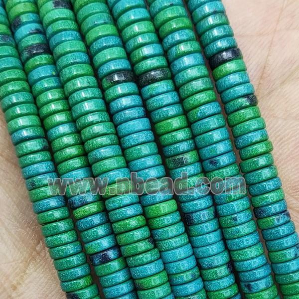 Greenblue Oxidative Agate Heishi Beads