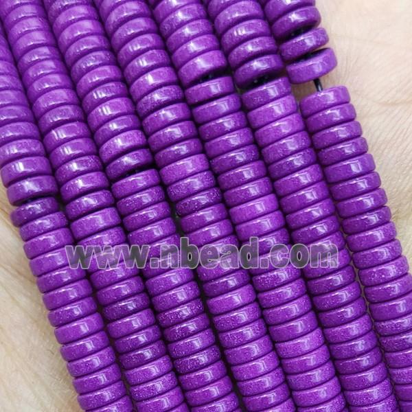 Purple Oxidative Agate Heishi Beads