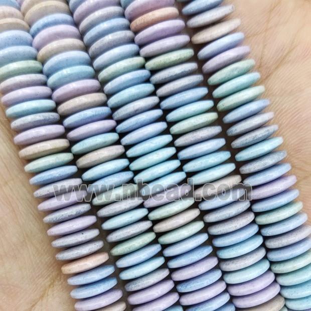 Multicolor Alashan Agate Heishi Spacer Beads