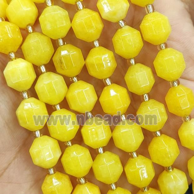 Yellow Jade bullet beads