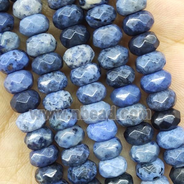Blue Dumortierite Beads Faceted Rondelle