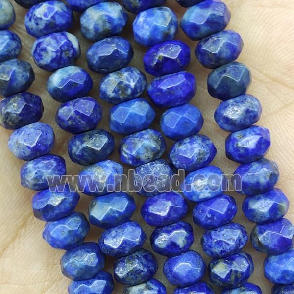 Blue Lapis Lazuli Beads Faceted Rondelle Dye