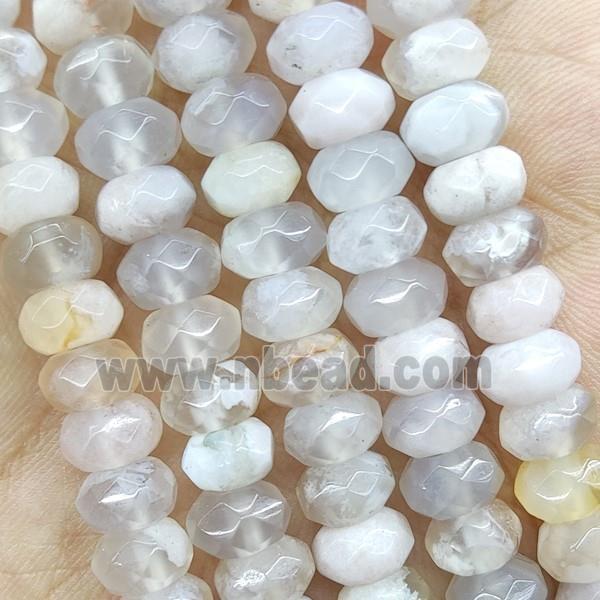 Natural Cherry Agate Beads Faceted Rondelle