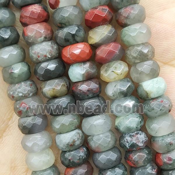 Bloodstone Beads Faceted Rondelle