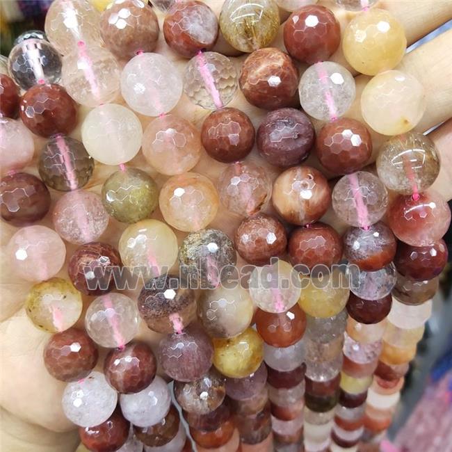 Mix Gemstone Beads Faceted Round