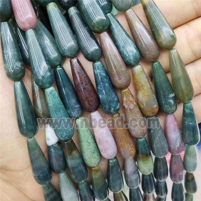 Indian Agate Teardrop Beads