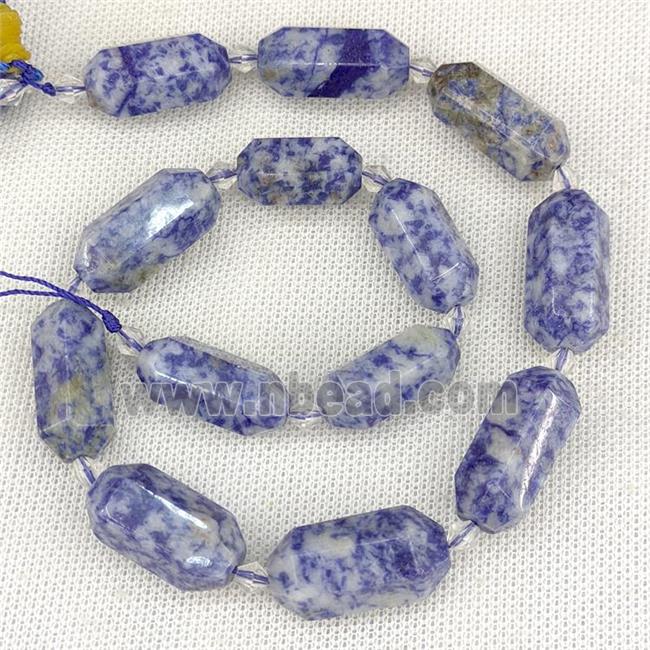 Blue Dalmatian Jasper Beads Prism