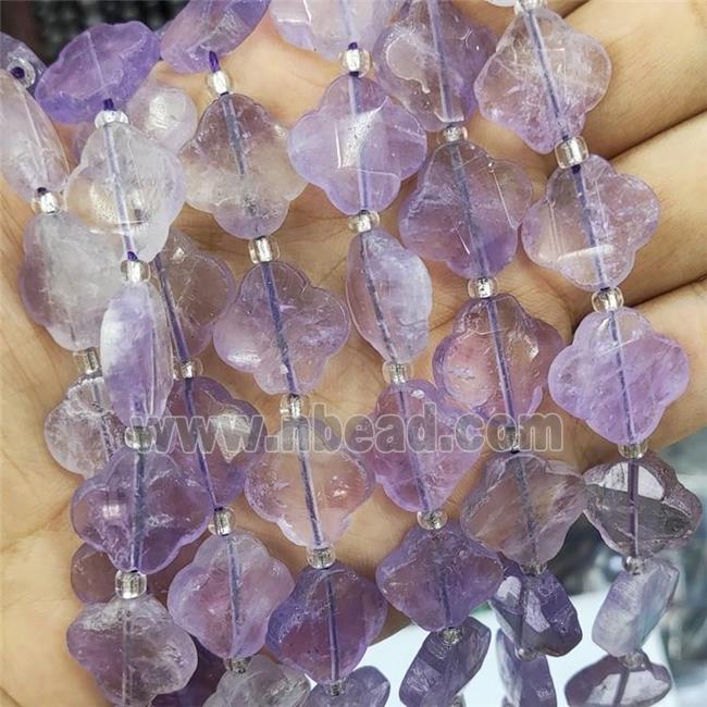 Amethyst Clover Beads Lt.purple