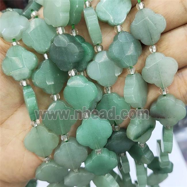 Green Aventurine Clover Beads