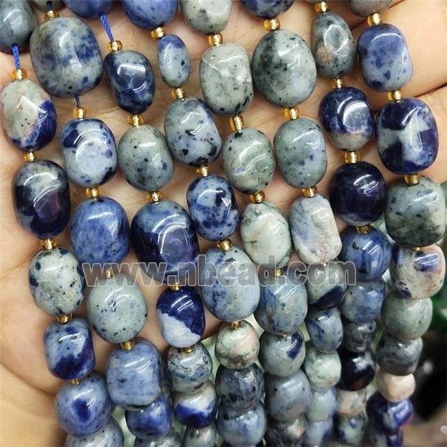 Blue Sodalite Nugget Beads Freeform Polished