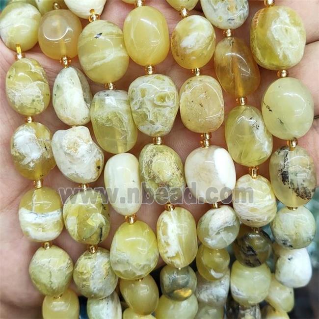 Yellow Opal Nugget Beads Freeform Polished