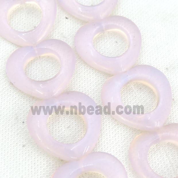 Pink Opalite Heart Beads