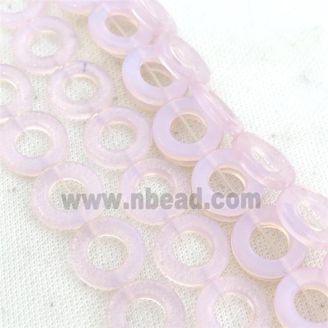 Pink Opalite Circle Beads