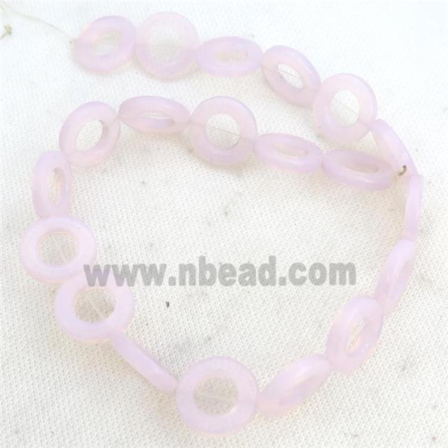 Pink Opalite Circle Beads