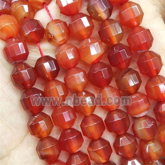 Red Carnelian Prism Beads