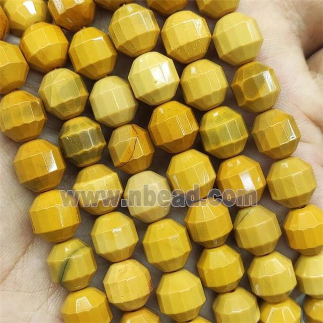 Yellow Mookaite Prism Beads
