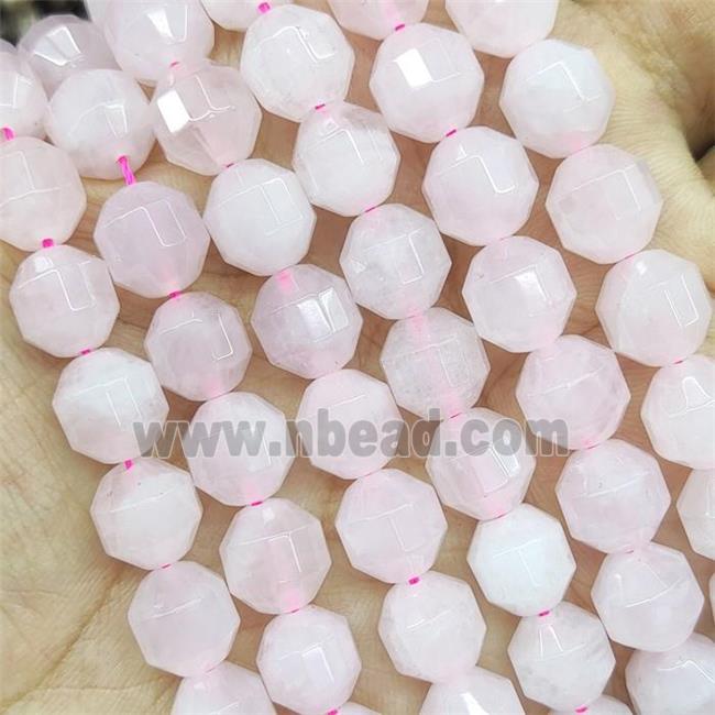 Pink Rose Quartz Prism Beads