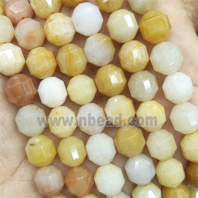 Yellow Chalcedony Prism Beads