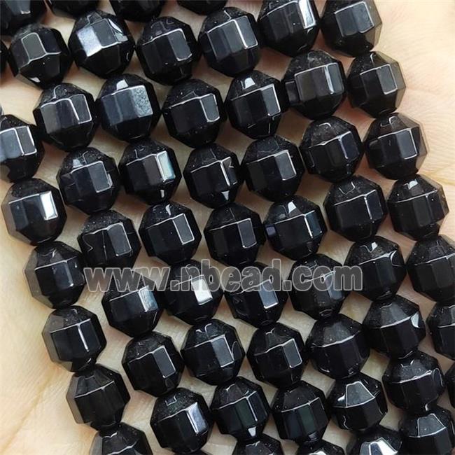Black Onyx Agate Prism Beads