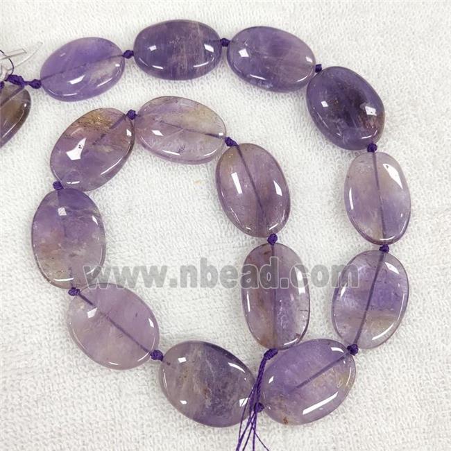 Natural Ametrine Oval Beads Purple