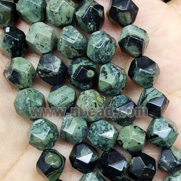 Kambaba Jasper Beads Green Starcut Round