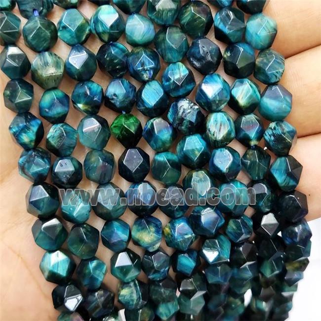 Blue Tiger Eye Stone Beads Cut Round