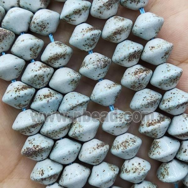 Natural Bodhi Tuquoise Bicone Beads Blue