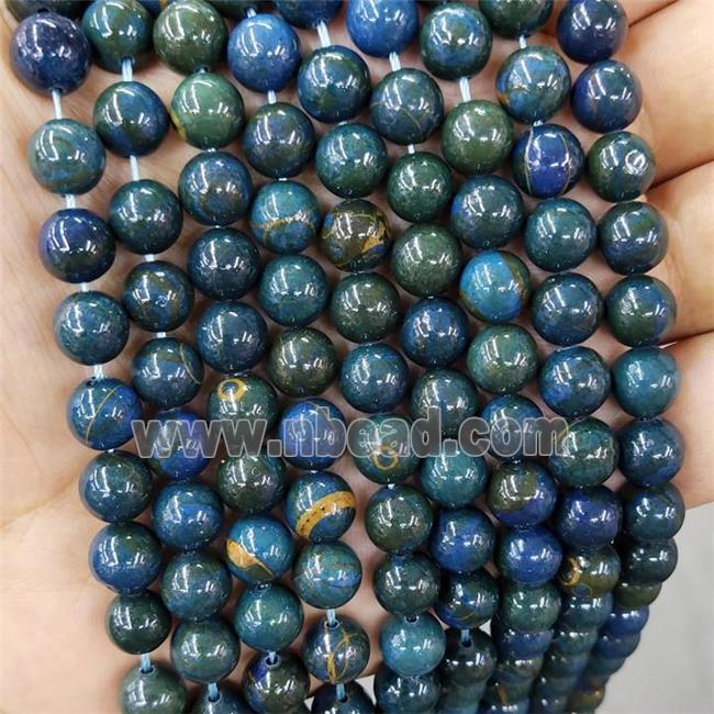 Blue Jasper Beads Smooth Round Dye
