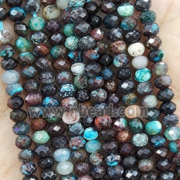 Natural Chrysocolla Beads Faceted Rondelle