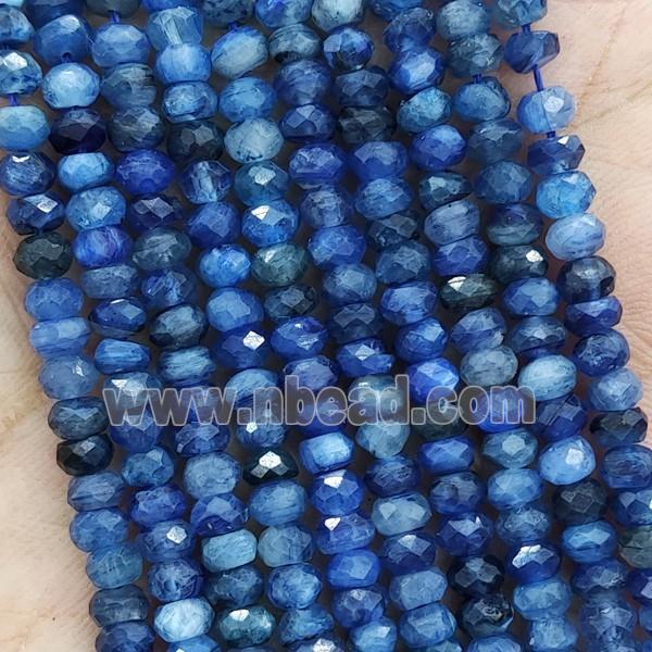 Natural Kyanite Beads Blue Faceted Rondelle