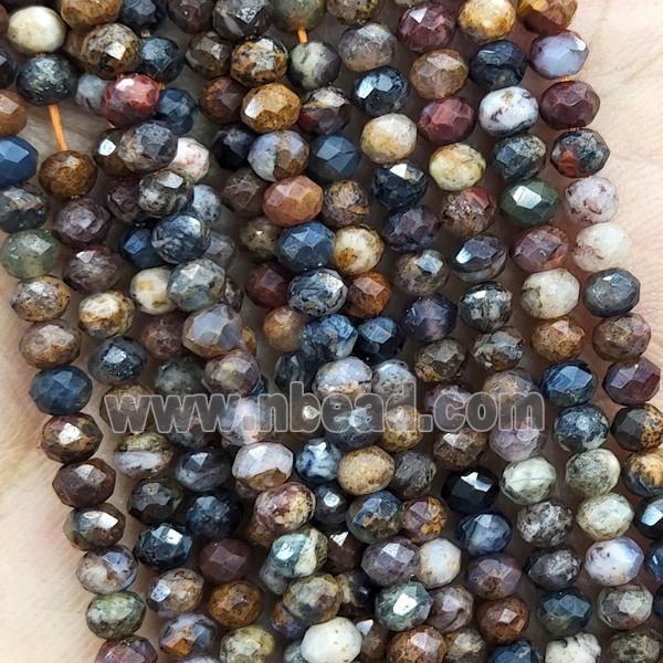 Natural Pietersite Jasper Beads Faceted Rondelle