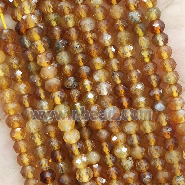 Natural Yellow Tourmaline Beads Faceted Rondelle