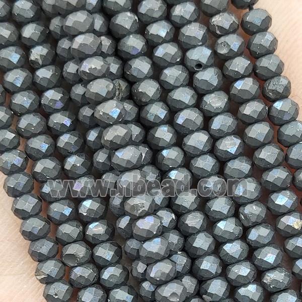 Natural Pyrite Beads Faceted Rondelle