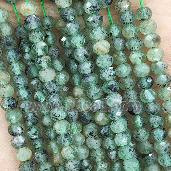Green Kyanite Beads B-Grade Faceted Rondelle