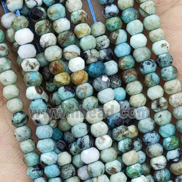 Chrysocolla Beads Faceted Rondelle