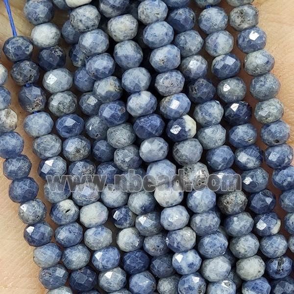 Natural Dumortierite Beads Blue Faceted Rondelle