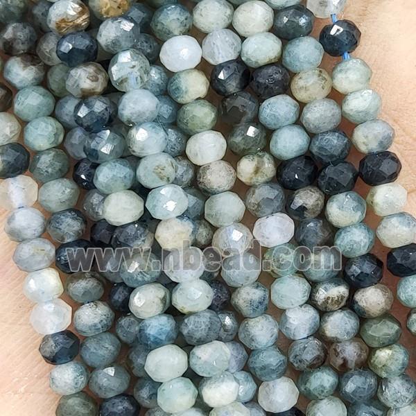 Natural Blue Tourmaline Seed Beads Faceted Rondelle
