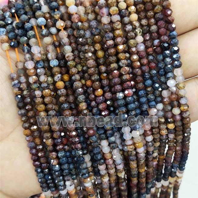 Natural Pietersite Jasper Beads Faceted Rondelle Mixed